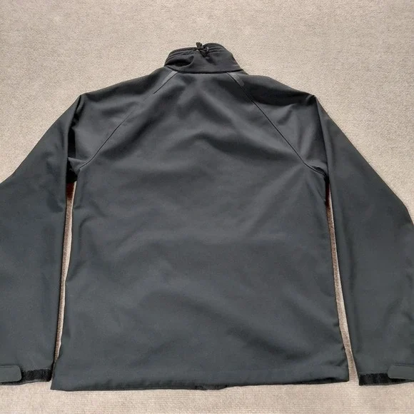NIKE Jacket Men MEDIUM Black Full Zip Tech Interior Exterior Pocket Fleece Lined - Picture 2 of 16